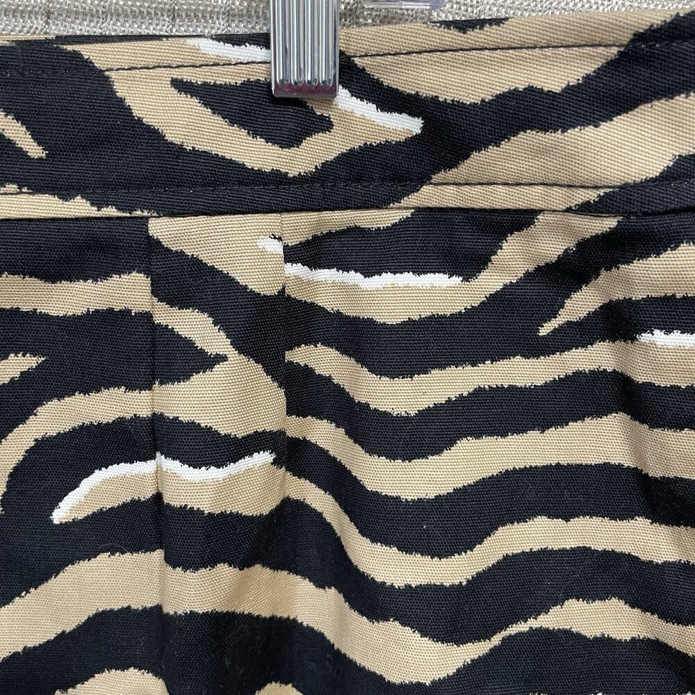 Talbots Twill Pencil Skirt Size 16 Tiger Print Lined Above Knee Zip Close NEW - Picture 3 of 8